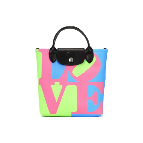 LONGCHAMP Robert Indiana Коллаборация Холст с кожей Сумка из холста Сумка Сумка через плечо Сумка через плечо Женская