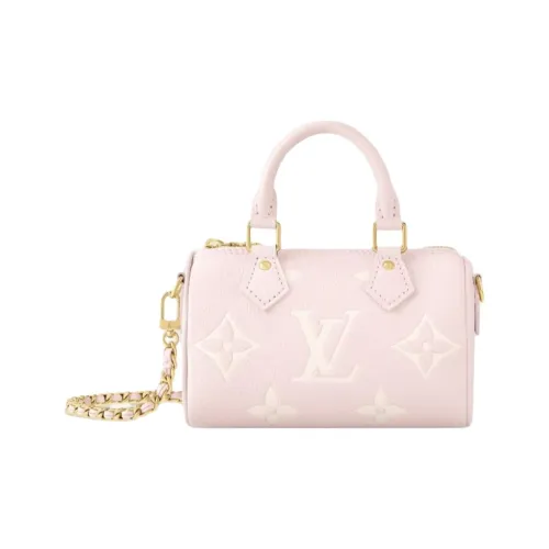 LOUIS VUITTON NANO SPEEDY Сумка через плечо из телячьей кожи сумка для женщин розовая