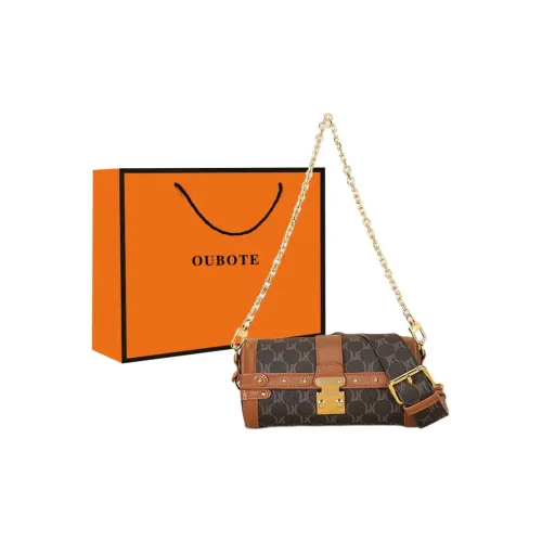 OUBOTE PVC Цилиндрическая Сумка через плечо Женская Хаки Кофе