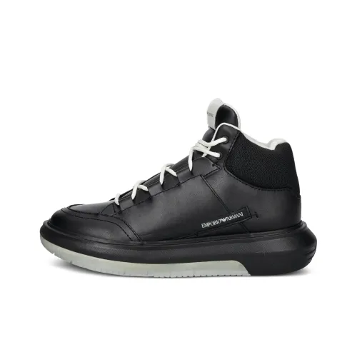 EMPORIO ARMANI Скейтборд Кроссовки Высокие Черные Мужские