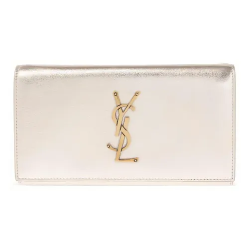 SAINT LAURENT Телячья кожа Кошелек Женские Светло-золотой