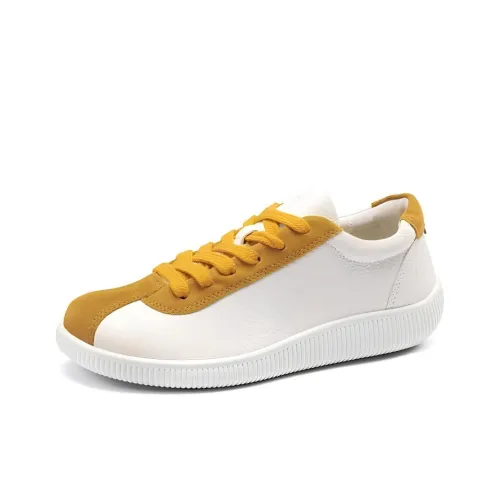 Ecco Casual Низкий Топ Белый Желтый Женский