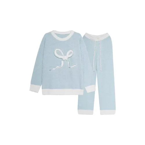 WANANNI Пижамный комплект женский кремовый синий