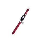 Маленькая круглая подвеска, глянцевая кожа, бордовый цвет [отдельный ремень]