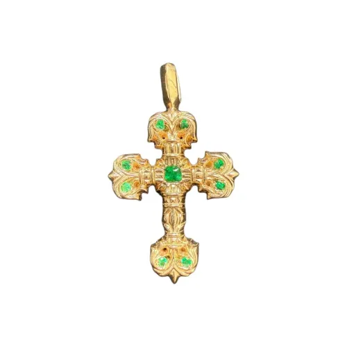 Chrome Hearts Изумруд Подвески Унисекс Золото