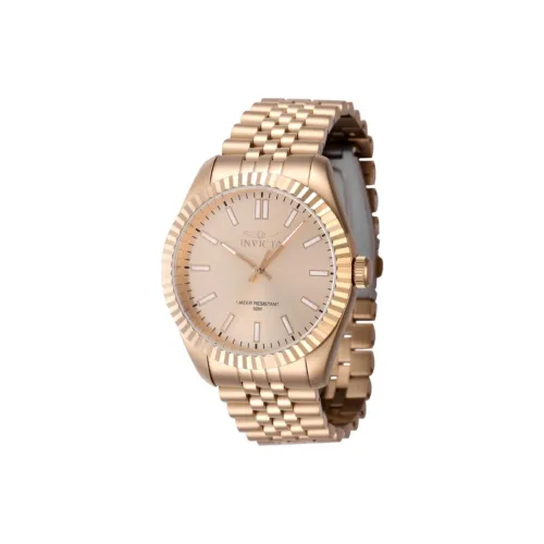 INVICTA Мужские часы Кварцевый механизм Ремешок из нержавеющей стали 43 мм Розовое золото Циферблат часов Мужские часы