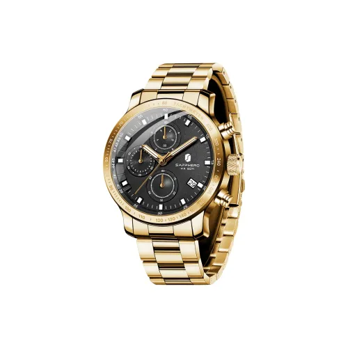 SAPPHERO Кварцевый механизм сплав ремешок мужские часы черный циферблат