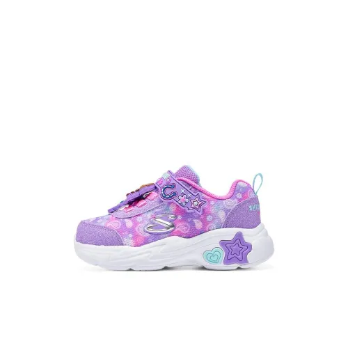 Skechers Kids Дышащая Низкая Обувь для Малышей Лавандовая Многоцветная Для Новорожденных и Малышей