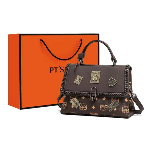 PT'SON ПВХ Маленькая Квадратная Сумка Сумка Сумка через плечо Сумка через плечо Стандартная Женская Белая Кофейная