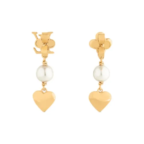 LOUIS VUITTON Металл Стекло Серьги Женские Золото