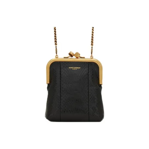 SAINT LAURENT Кожаная сумка через плечо сумка на плечо женская черная