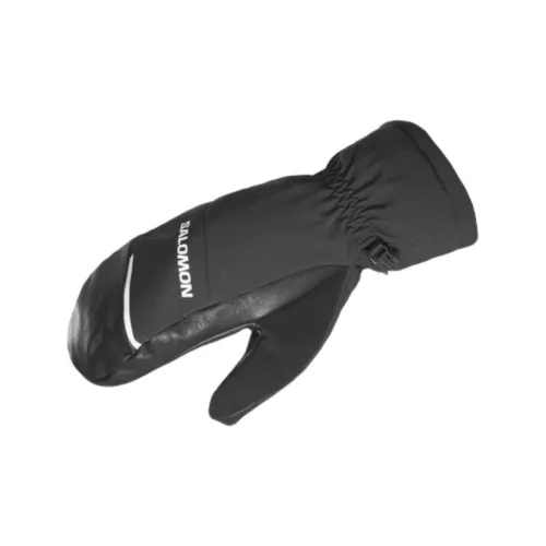 SALOMON Кожа Полиамид Эластан Полиэстер Перчатки Унисекс Черный