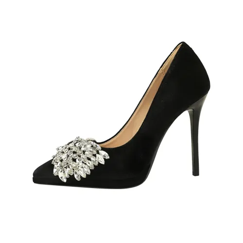 QITUMAUL Узкий каблук Высокие каблуки 11 см Женские Черный