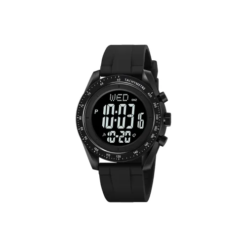 SKMEI Электронный механизм силиконовый ремешок мужские часы черный циферблат