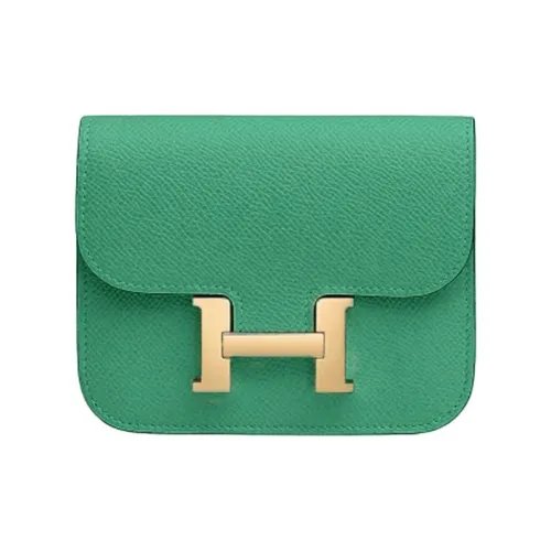 HERMES Constance Slim Epsom Телячья кожа Бананка Женские Яшмовый