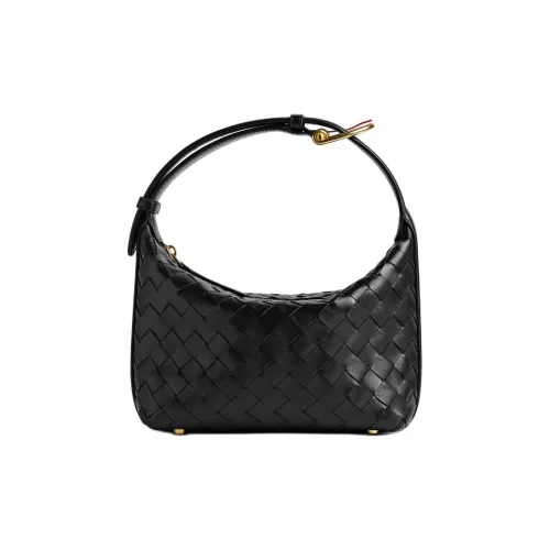 Bottega Veneta Wallace Коровья кожа Сумка Женская Черная