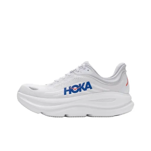 HOKA ONE ONE Bondi 9 Нескользящий Легкий Низкий Топ Бег на длинные дистанции Обувь Мужская Серый Синий Широкая Подошва