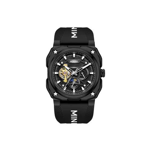 Miniso Механические Мужские Часы 47mm*47mm*13,7mm Черные