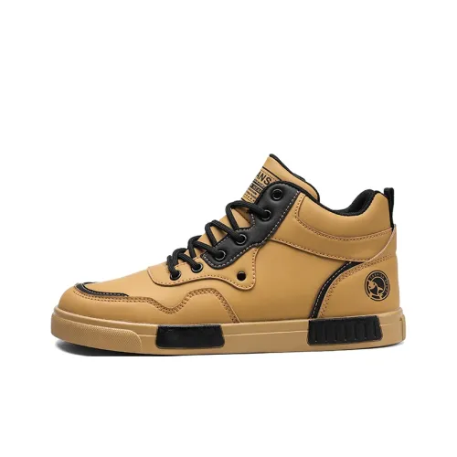 PLAY COBBLER Slip-resistant Abrasion-resistant High Top Skateboard Shoes Men's