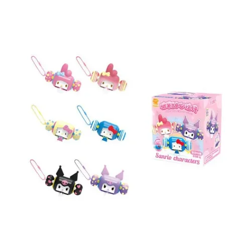 Spiritual Creations Sanrio Family Конфетный цвет Подвеска Sweetheart Сумка Ключ Слепые коробки 1 Mystery Коробка Целая коробка OF 6 шт