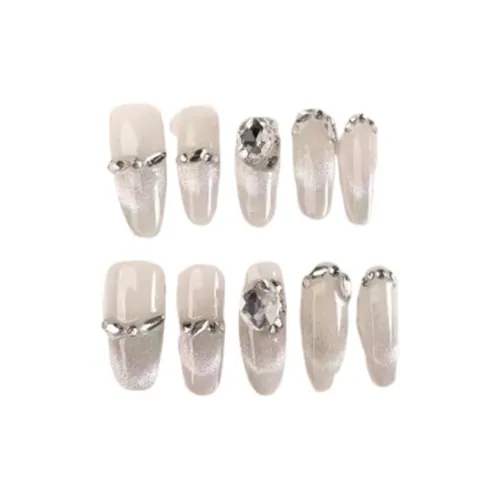 LIANJING [Полумесяц] Nail Art Съемный 30MM False Nail Овал MID Длина