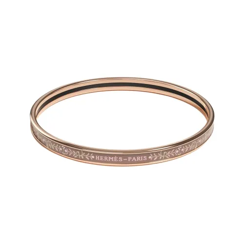 HERMES Эмаль Браслеты Унисекс Розовое Золото