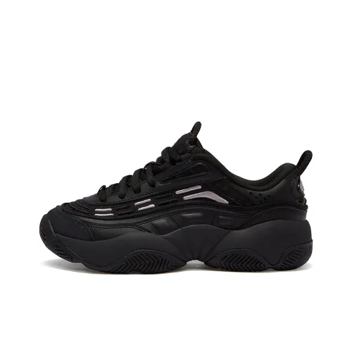 FILA FUSION FIRE Flame Shoes Винтажные баскетбольные кроссовки Низкий Топ Черный Женский