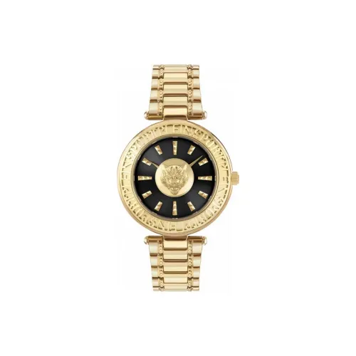 PLEIN SPORT Наручные часы Кварцевый механизм Нержавеющая сталь Ремешок 38 мм Черный циферблат Женские часы