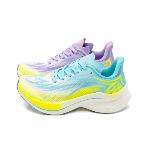 ONEMIX Низкий топ беговые кроссовки унисекс Несоответствующие цвета фиолетовый и зеленый