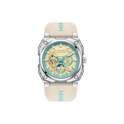 Miniso Механические Мужские Часы 47mm*47mm*13,7mm Бежевые