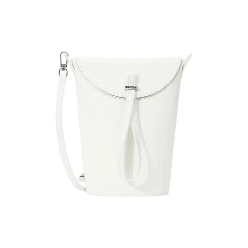 Staud Корова Кожа Ведрообразная Сумка Сумка через плечо Мини Женская Белая