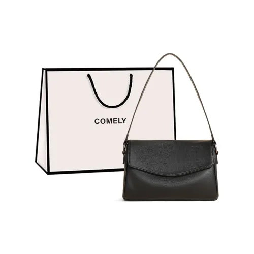 COMELY Сумка через плечо из коровьей кожи стандартная женская черная
