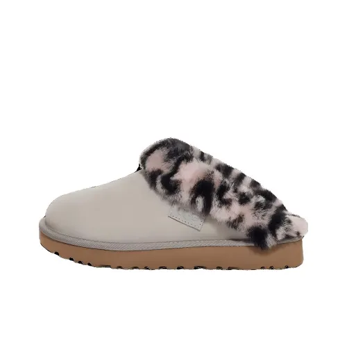 UGG противоскользящие домашние тапочки женские с леопардовым принтом