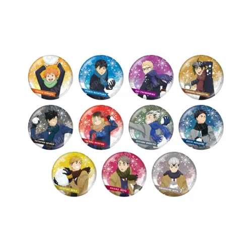 KADOKAWA Haikyuu!! Основные персонажи Снежная битва Снежная игра Значки для повторного заказа