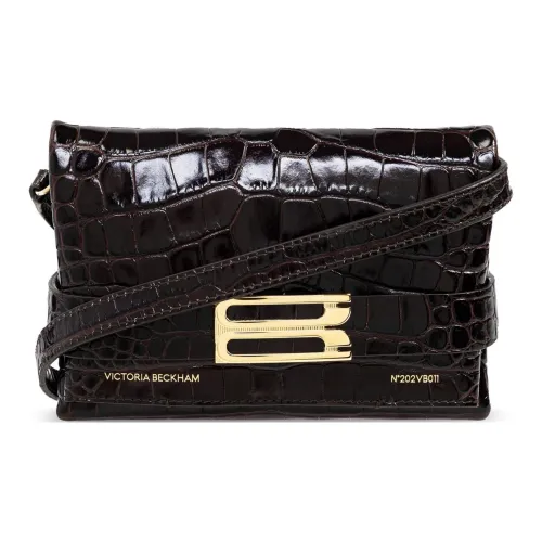 VICTORIA BECKHAM Кожа Сумка через плечо Женская Темно-Кофейный Коричневый