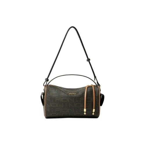 FION Покрытый холст Сумка через плечо Сумка через плечо Обычная Сумка через плечо Женская Кофейного цвета CAMEL