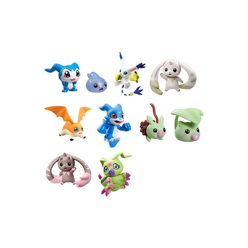 Коллекция BANDAI Digimon Adventure THREE 100% Счастливый Draw Полный комплект из 10 шт