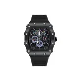 Чёрный корпус с чёрным циферблатом - чёрный ремешок