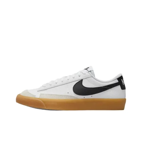Nike Blazer Low '77 Slip-resistant Abrasion-resistant Low Top Детские Скейтбординг Белый Светло-коричневый Подростки