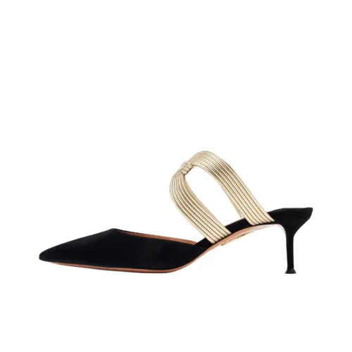 AQUAZZURA Домашние тапочки 5 см Женские Черные