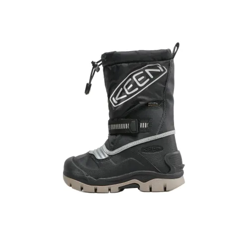 KEEN SNOW TROLL противоскользящие устойчивые к истиранию детские ботинки черные для детей от 3 до 7 лет