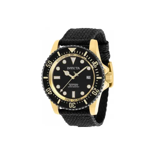 INVICTA Мужские часы Автоматический механический механизм Полиэстер Ремешок 44 мм Черный циферблат