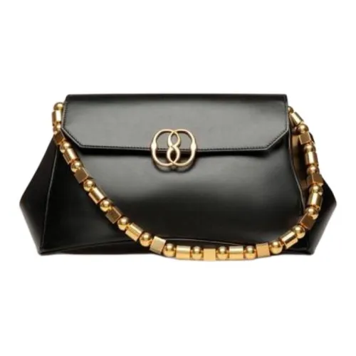 BALLY Emblem Натуральная кожа Сумка через плечо Средний Женский Черный