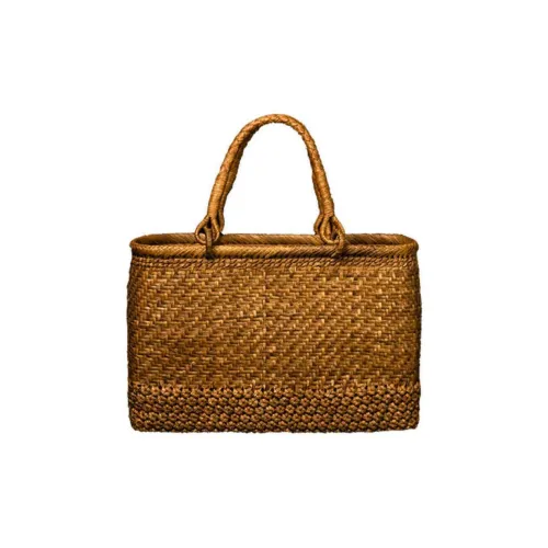 HUZISYOKUNINN Сумка Tote Виноградная Лоза Сумка для покупок Сумка среднего размера Женская Коричневая