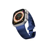 Одиночный бусина, титановый ремешок, синий.