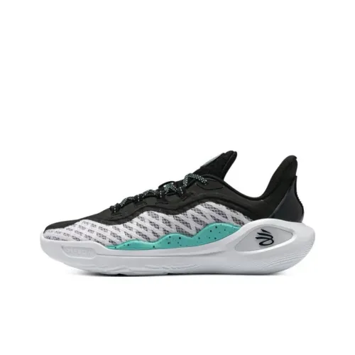 Under Armour Slip-resistant Abrasion-resistant Low-top Basketball Shoes Men's White Black Blue Under Armour Противоскользящие Износостойкие Низкие Баскетбольные Кроссовки Мужские Белый Черный Синий