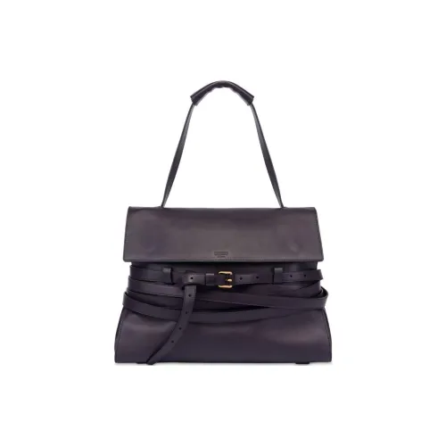 MOSCHINO Сумка через плечо из кожи среднего размера женская фиолетовая