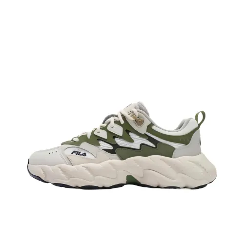 FILA Fern2 Low Top Белые Хлопковые Конфетные/Кипарисовые Деревянно-Зеленые Мужские