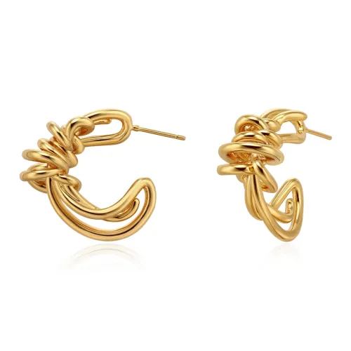 BOONEE ALUS Медные серьги с покрытием из каратного золота женские