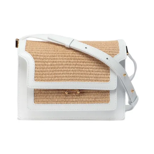 MARNI Основная часть Телячья кожа Сумка на плечо Средний Women's White Бежевый